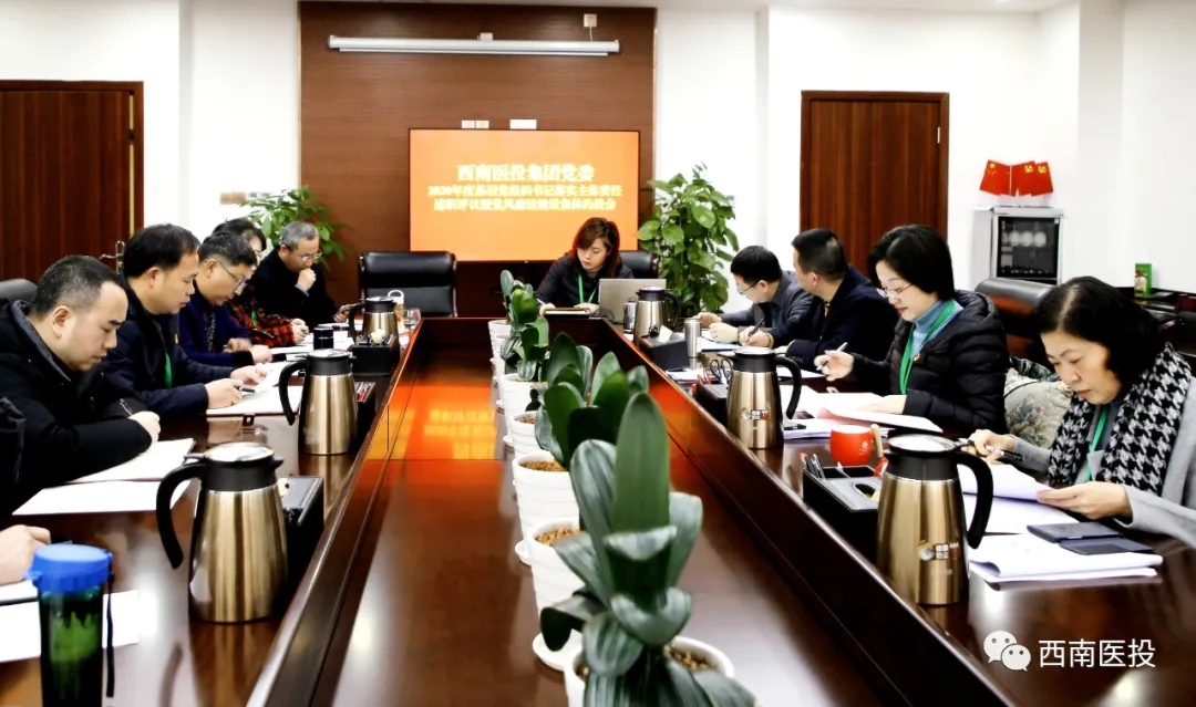 西南醫投集團黨委召開2020年度基層黨組織書記落實主體責任述職評議暨黨風廉潔建設集體約談會